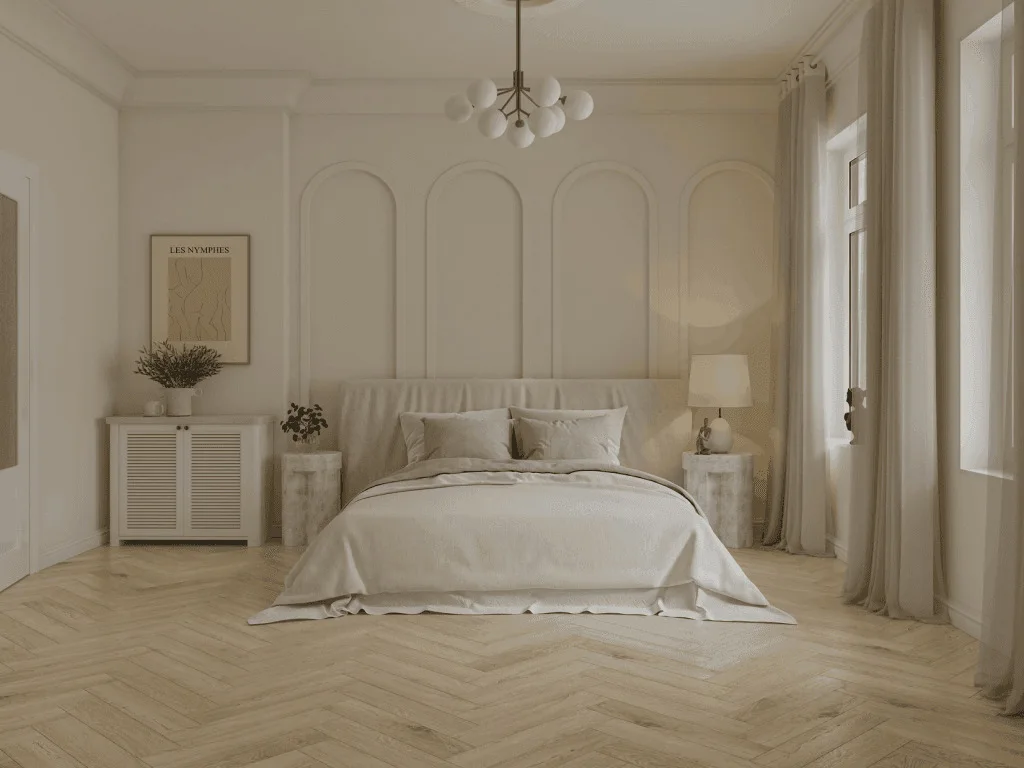 Кварцвиниловый SPC ламинат Norland Parquet S Buton 1055-17 венгерская елка 600×125×4