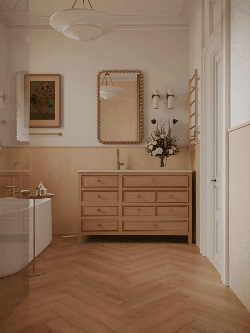 Кварцвиниловая плитка Norland клеевая Parquet LVT Saver Sand 1067-2 венгерская елка 590×118×2,5