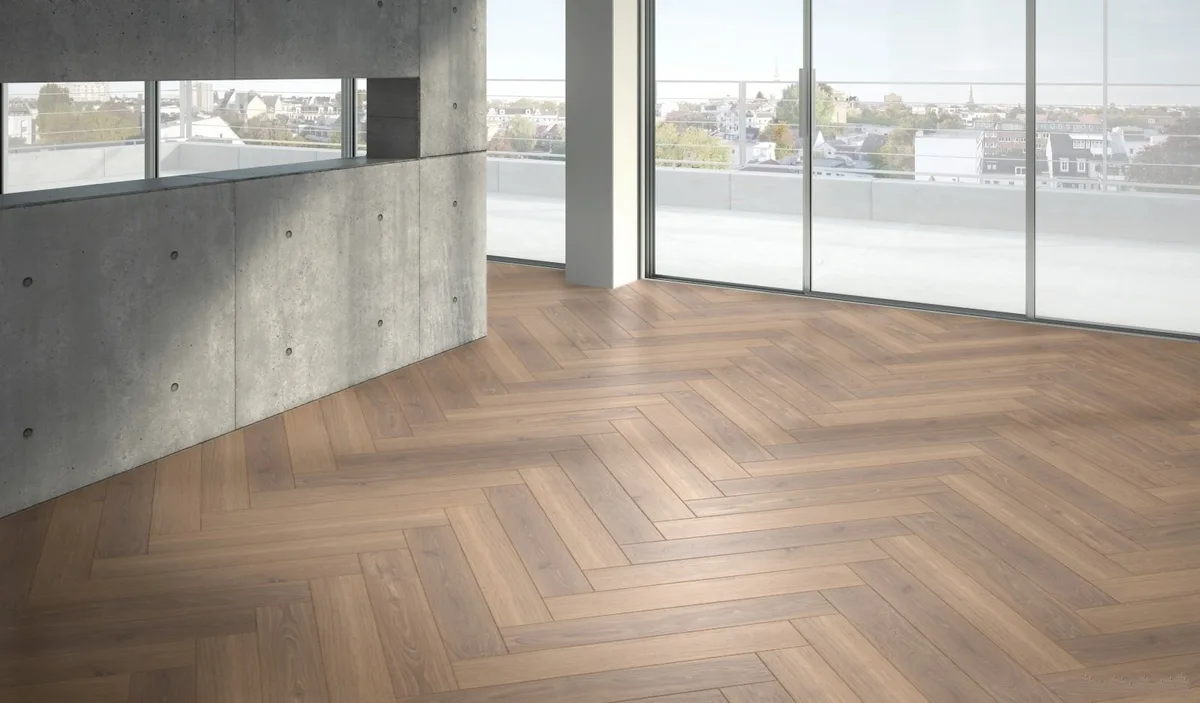 Ламинат Parador Trendtime 3 Дуб Студиолайн медовый Studioline Honey 1747864 венгерская елка 858×143×8