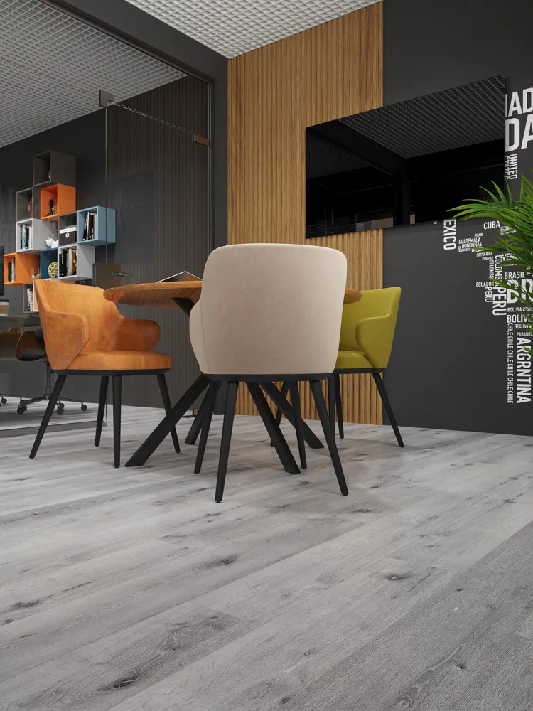 Кварцвиниловая плитка Cronafloor клеевая Wood Дуб Серый W LVT 010 1200×180×2,5