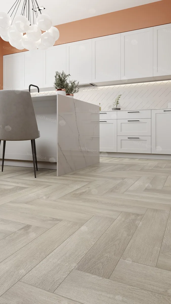 Кварцвиниловая плитка Alpine Floor клеевая Parquet LVT Дуб Фантазия ECO 16-1 венгерская елка 590×118×2,5