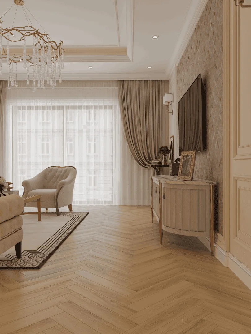 Ламинат Norland Herringbone Elegant Strong Дуб Борео LF304-32 венгерская елка 600×100×12