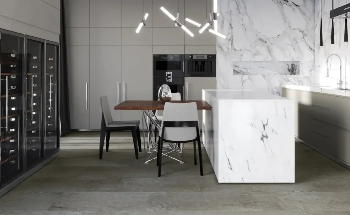 Кварцвиниловая плитка Vinilam клеевая Ceramo Stone Glue Португальский Камень 91905 950×475×2,5