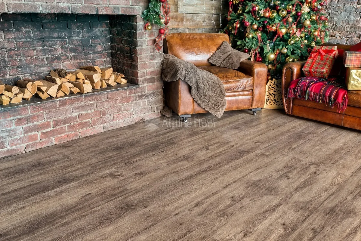 Кварцвиниловая плитка Alpine Floor клеевая Grand Sequoia LVT Венге Грей ECO 11-802 1219,2×184,15×2,5