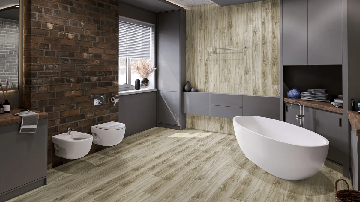 Кварцвиниловая плитка Damy Floor клеевая Family LVT Дуб Белый SL3739-3-LVT 1227×187×2,5
