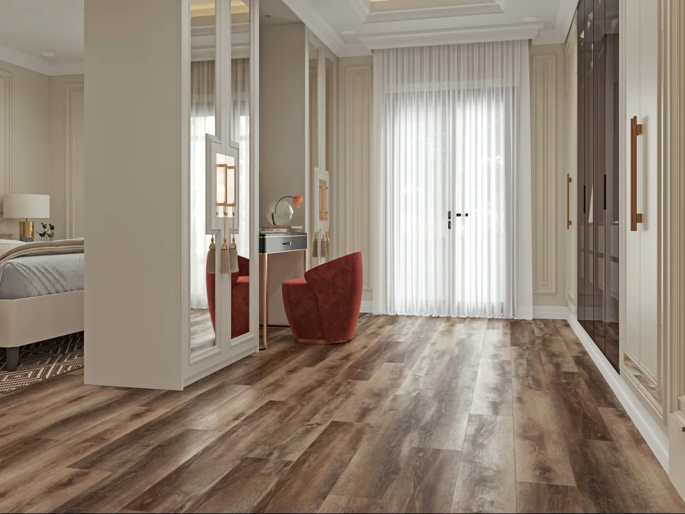 Кварцвиниловая плитка Cronafloor клеевая Wood Дуб Охрид W LVT 019 1200×180×2,5