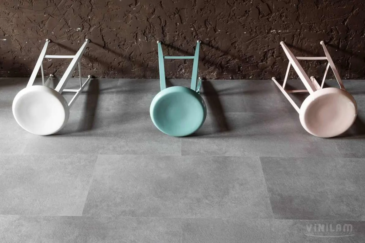 Кварцвиниловый SPC ламинат Vinilam Ceramo Stone Цемент 61609 940×470×6