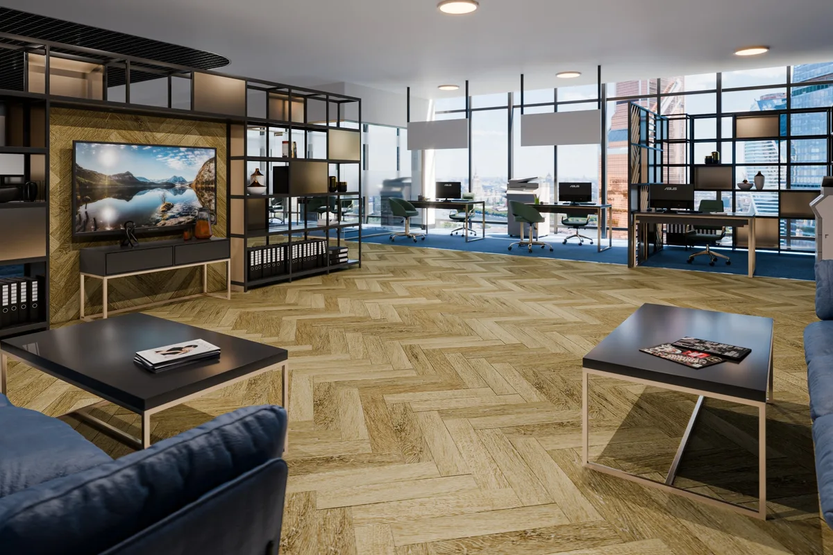 Кварцвиниловая плитка Damy Floor клеевая London LVT Эдинбург 191023EL-13-LVT венгерская елка 590×118×2,5