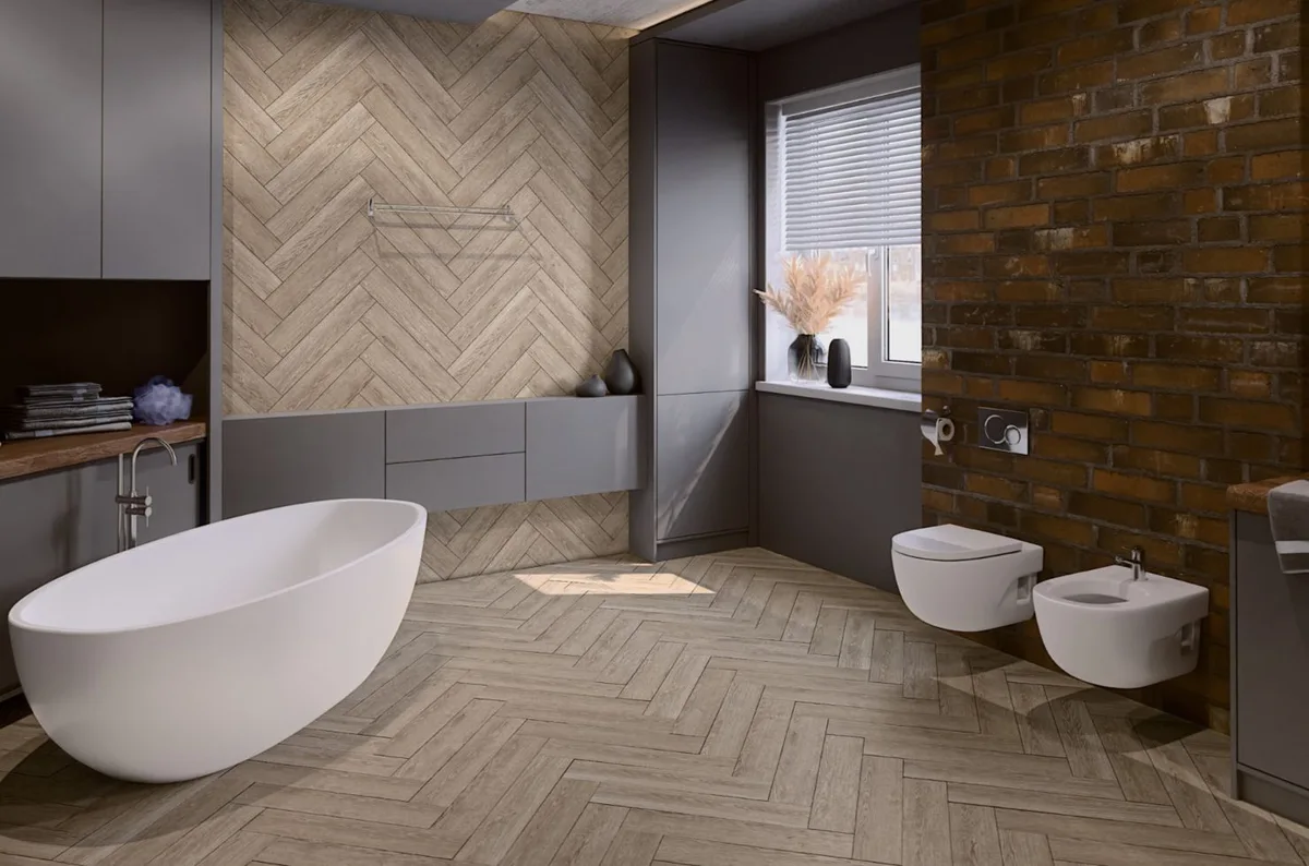 Кварцвиниловая плитка Damy Floor клеевая London LVT Ливерпуль 0137-LVT венгерская елка 590×118×2,5