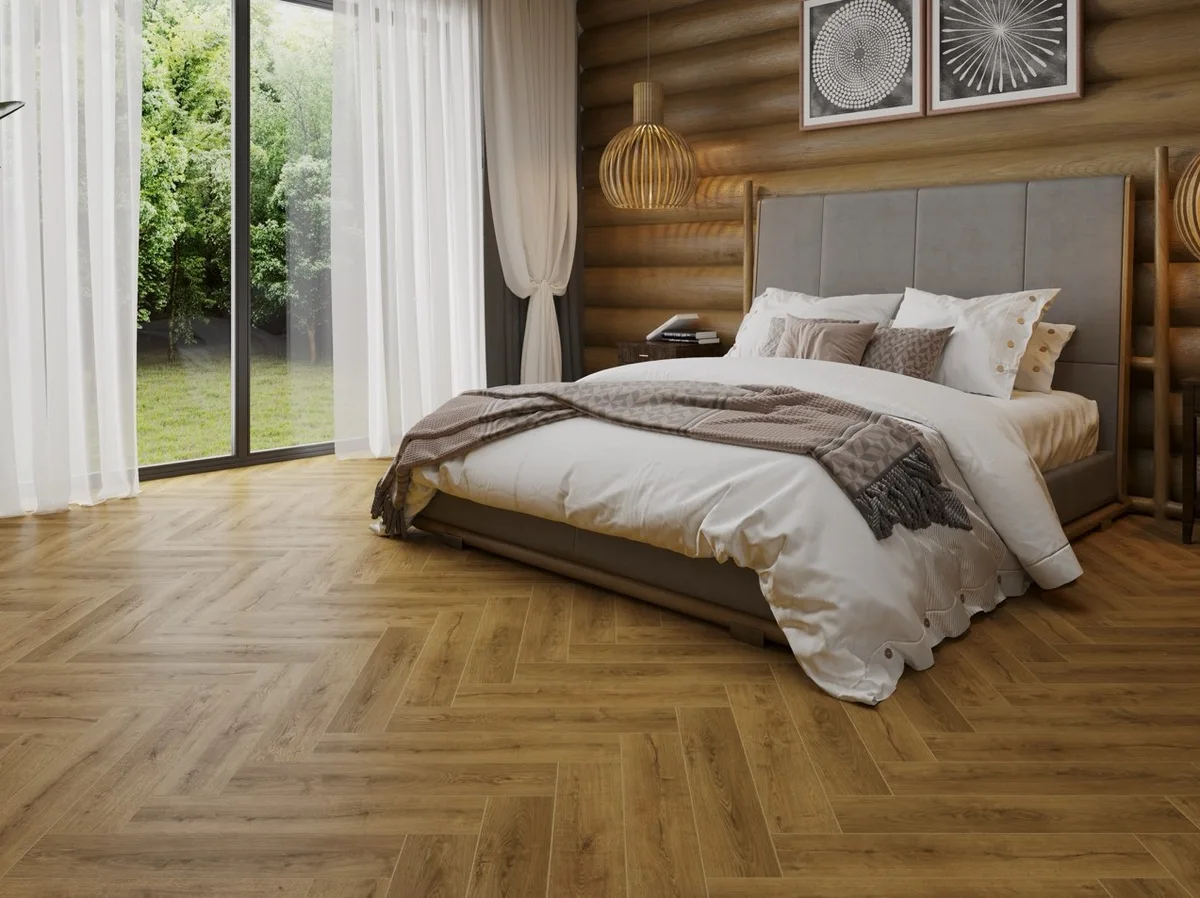 Кварцвиниловый SPC ламинат Cronafloor Herringbone 2.0 Дуб Анже H016 венгерская елка 640×128×4,5