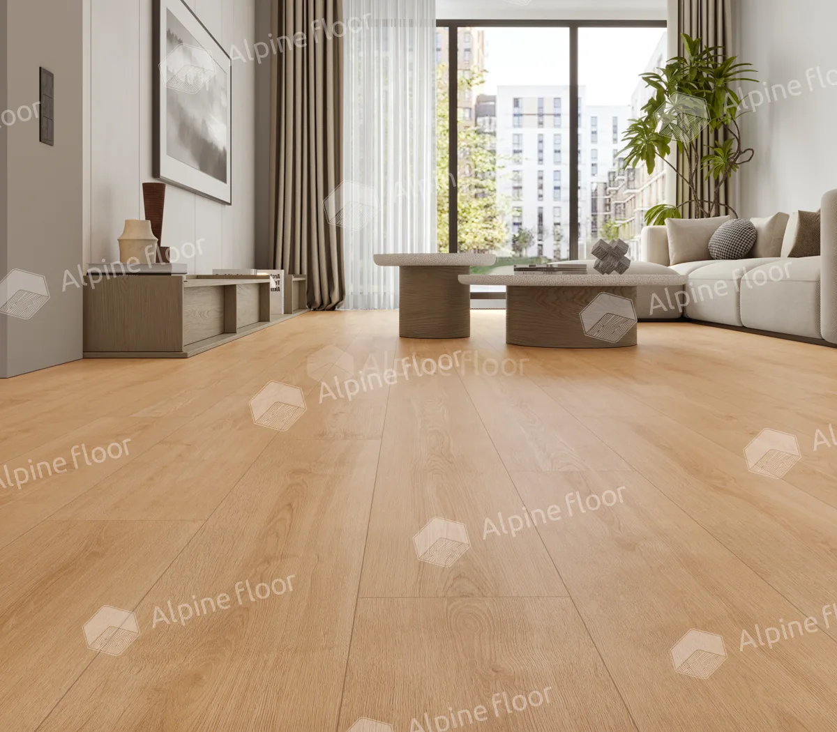 Кварцвиниловый SPC ламинат Alpine Floor ProNature Oak Kisuca 64636 1290×246×4