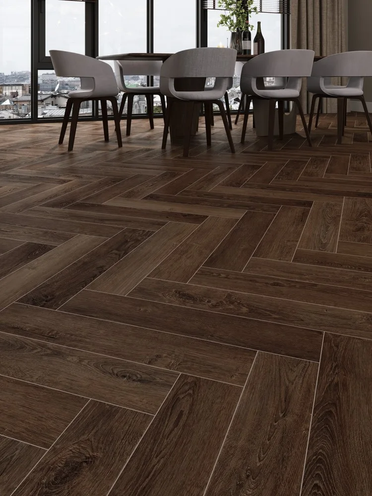 Кварцвиниловая плитка Cronafloor клеевая Herringbone Дуб Тулуза H LVT 001 венгерская елка 640×128×2,5