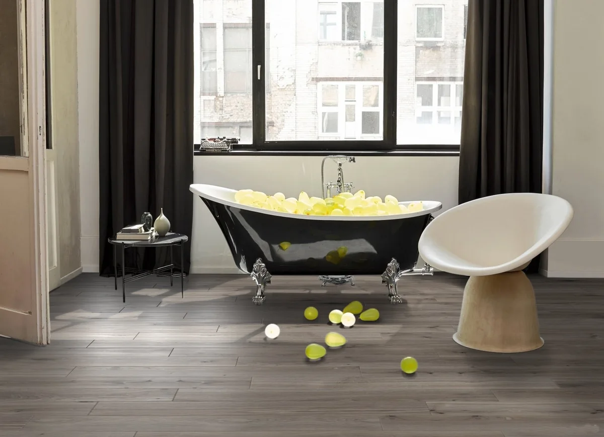 Ламинат Parador Basic 400 Дуб базальтовый серый 1744347 1285×194×8