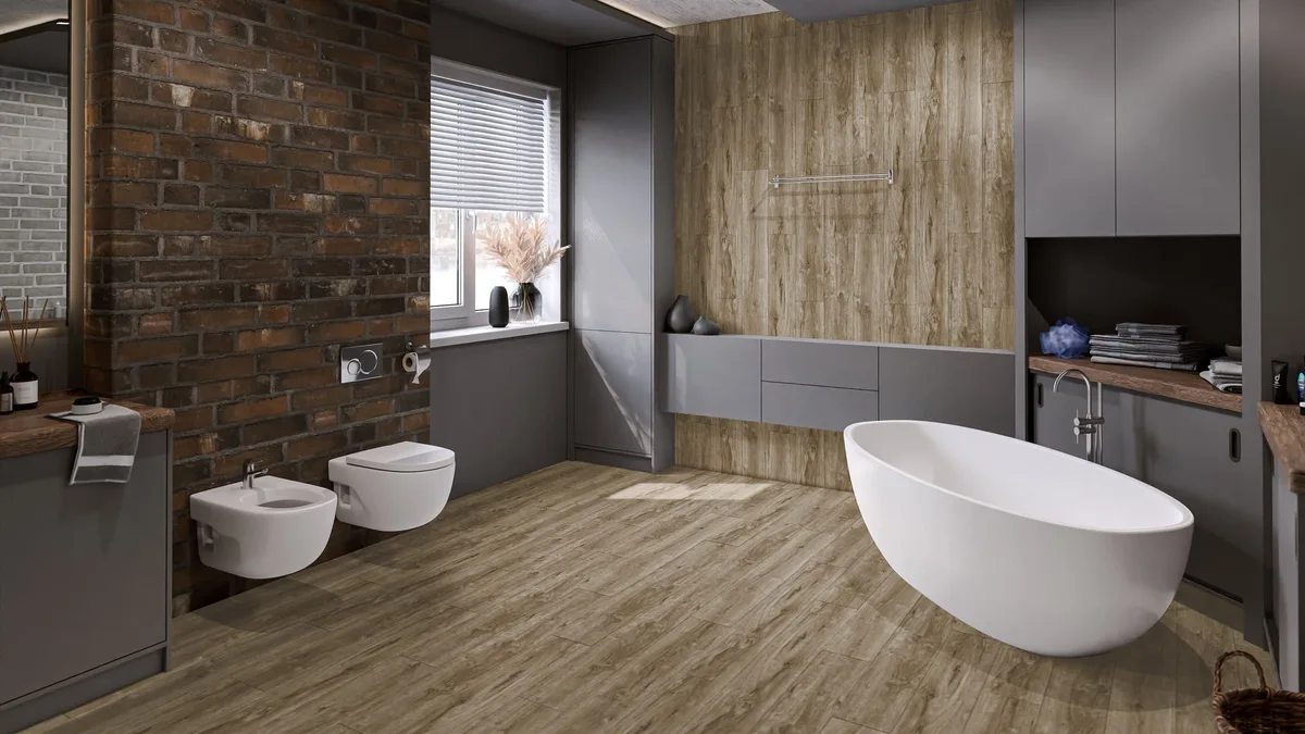 Кварцвиниловая плитка Damy Floor клеевая Family LVT Дуб Имбирный 248-8-LVT 1227×187×2,5