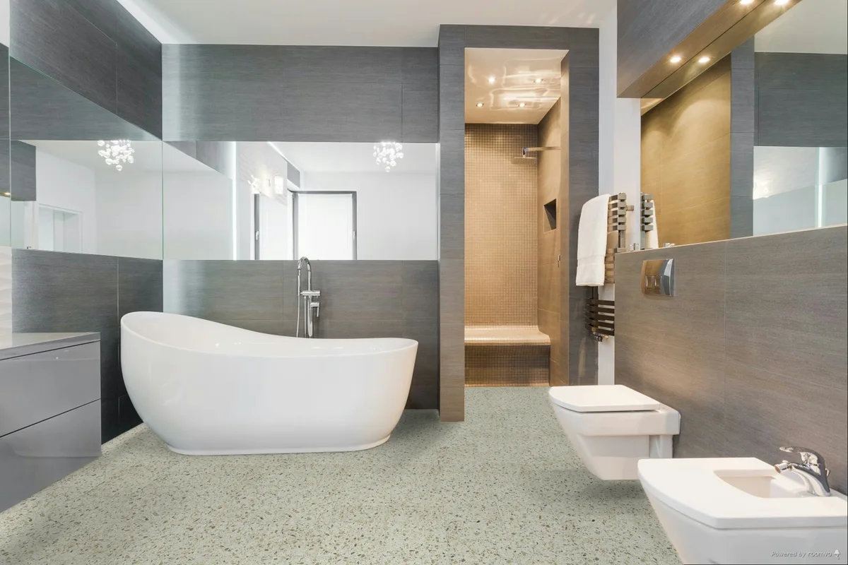 Кварцвиниловая плитка Fargo клеевая Stone LVT Терраццо Бежевый 101-3 606×303×2,5