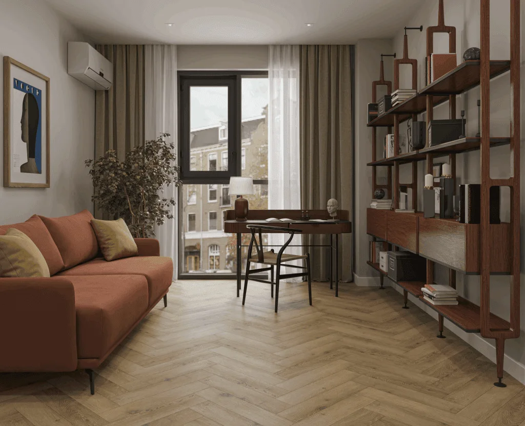 Кварцвиниловый SPC ламинат Norland Parquet S Breeze 1055-13 венгерская елка 600×125×4