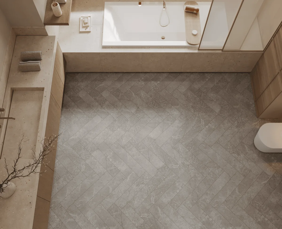 Кварцвиниловый SPC ламинат Alpine Floor Адамант Паркет Санта-Ана ECO 31-1-R венгерская елка 600×125×5