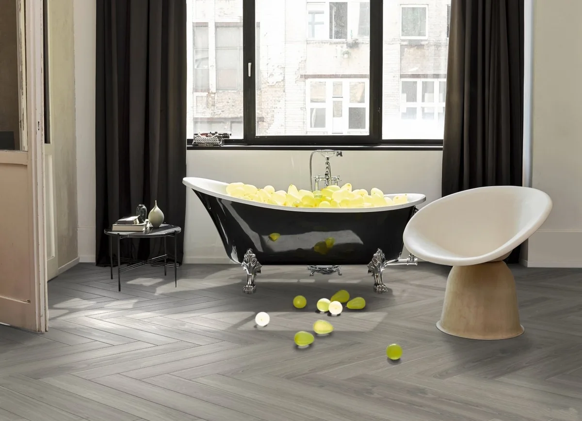 Ламинат Parador Trendtime 3 Дуб Студиолайн светло-серый Studioline Light-Grey 1747865 венгерская елка 858×143×8