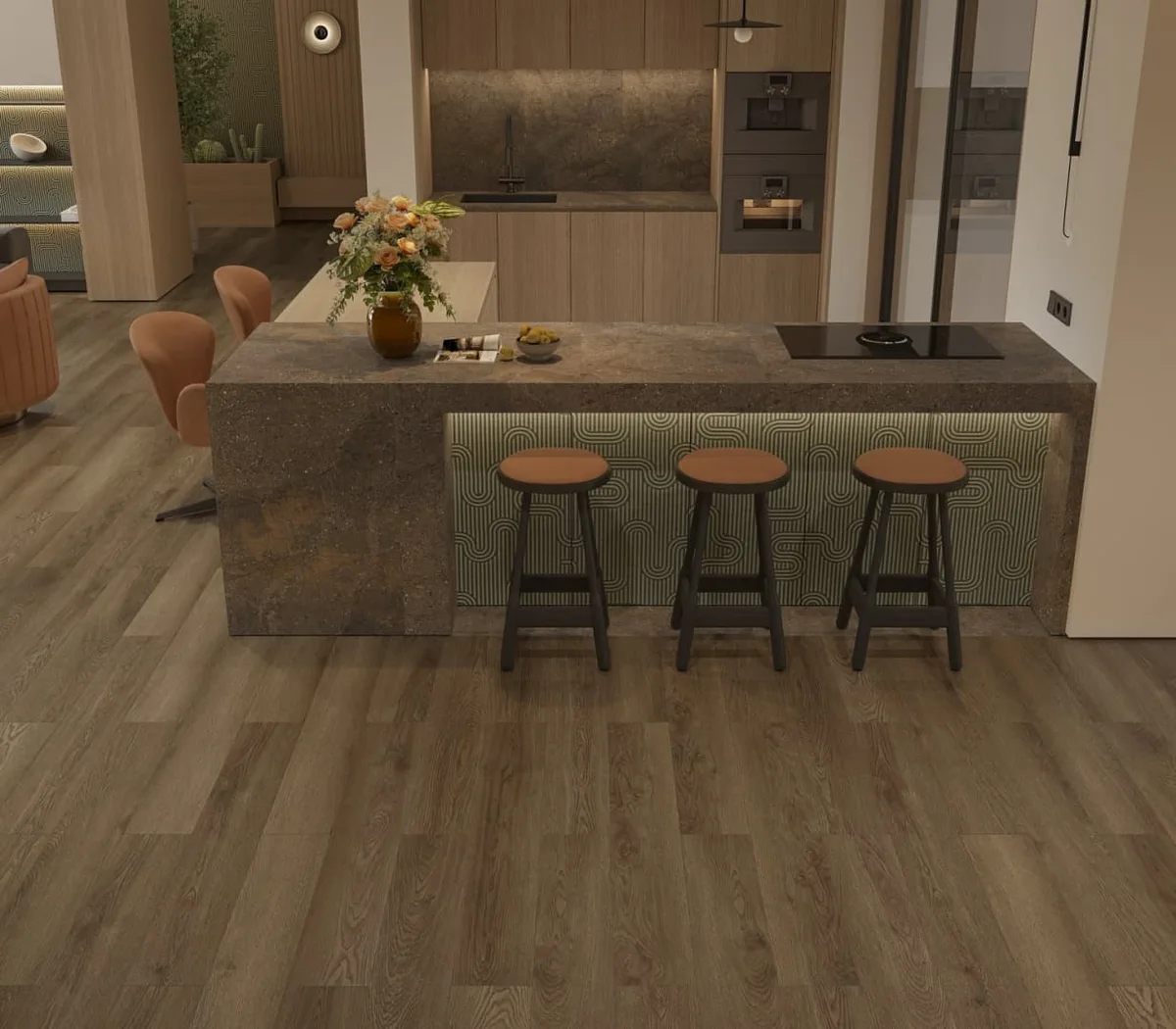 Кварцвиниловый SPC ламинат Alpine Floor Титан 8 Каллисто ECO 27-7-R 1220×183×8