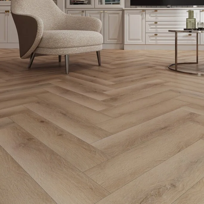 Кварцвиниловый SPC ламинат Evofloor Parguet Click Oak Nordic Дуб Северный HP 0035 венгерская елка 600×125×4