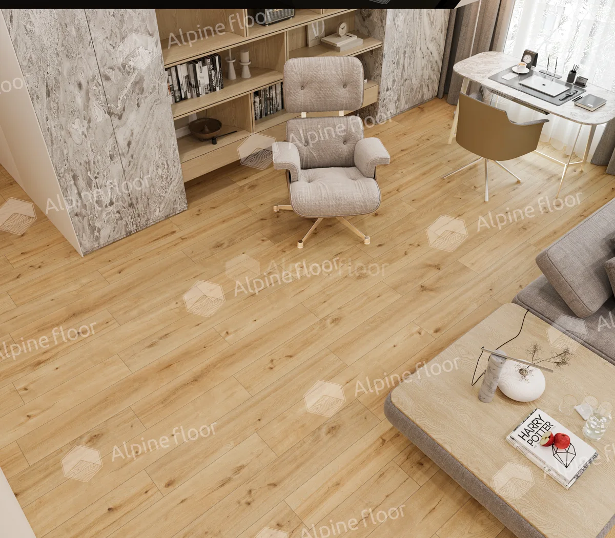 Кварцвиниловый SPC ламинат Alpine Floor ProNature Miranda 62539 1290×246×4