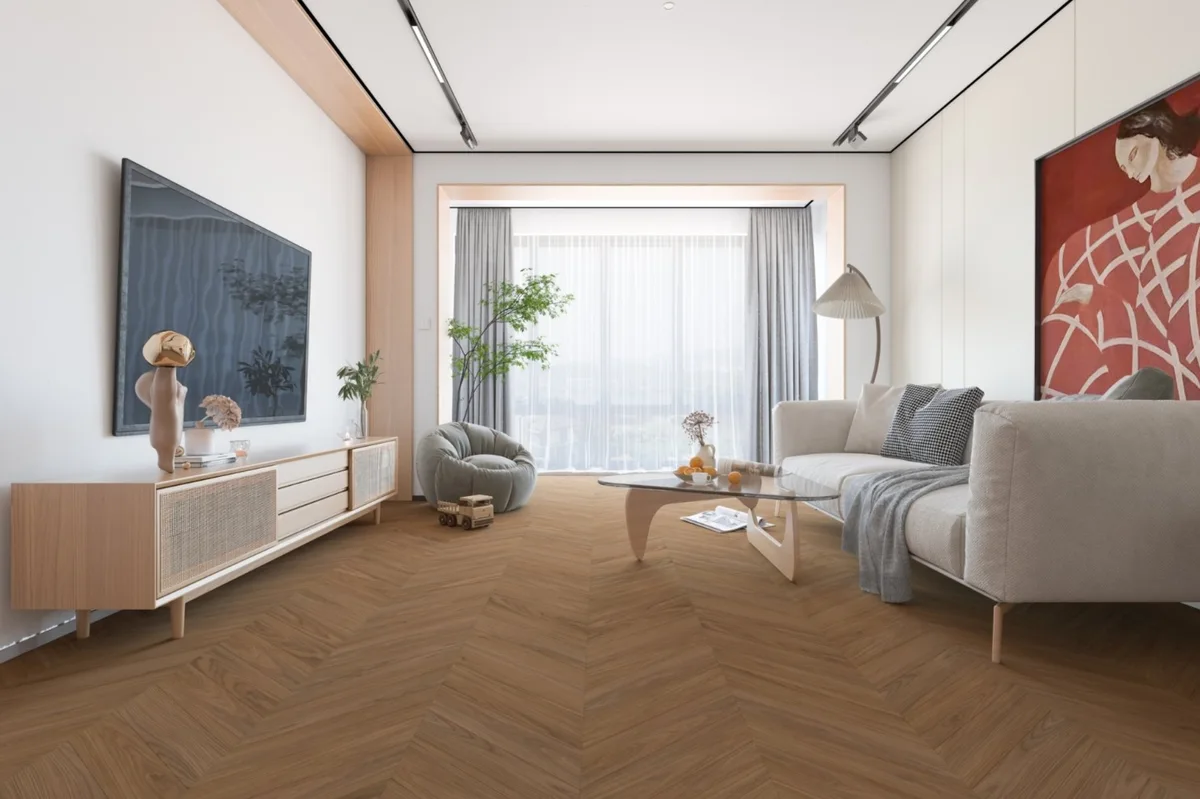 Кварцвиниловая плитка Damy Floor клеевая Chevron LVT Блуа DF08-Ch-LVT французская елка 600×127×2,5
