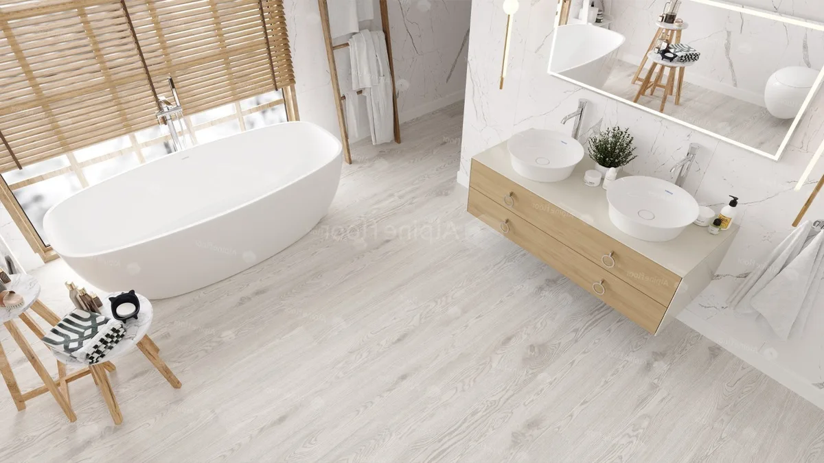 Кварцвиниловая плитка Alpine Floor клеевая Easy Line Дуб Арктик ECO 3-1 1219,2×184,15×3