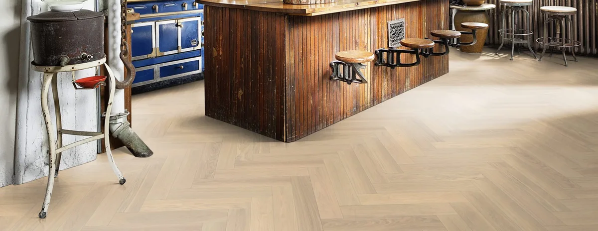 Инженерная доска Kahrs Дуб AB Creme White 111PABEKFVKE600 Calm венгерская елка 600×120×11
