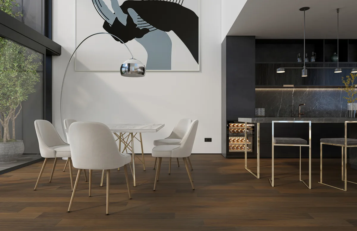 Композитная паркетная доска Quartz Parquet Классик Орех американский 400-29 400-1220×152×7