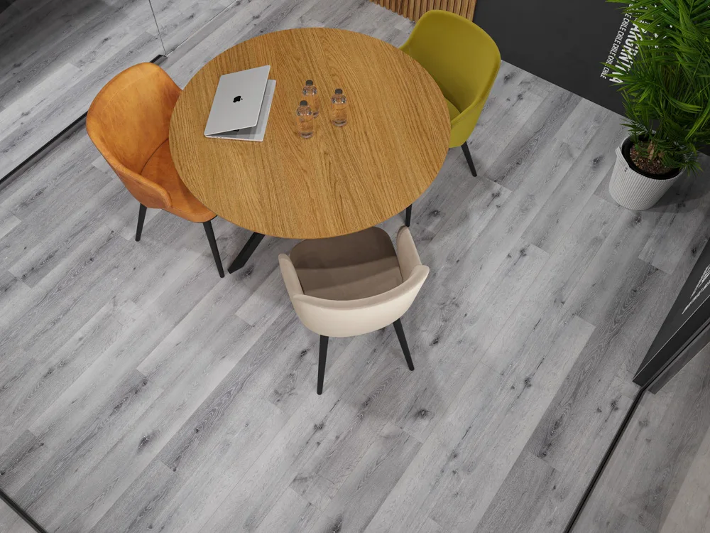 Кварцвиниловая плитка Cronafloor клеевая Wood Дуб Серый W LVT 010 1200×180×2,5