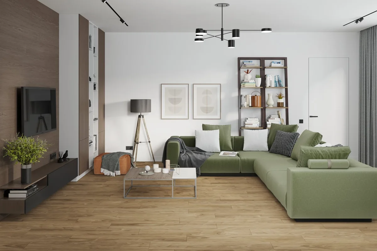 Кварцвиниловая плитка Damy Floor клеевая Family LVT Орех Европейский 0036-2-LVT 1227×187×2,5
