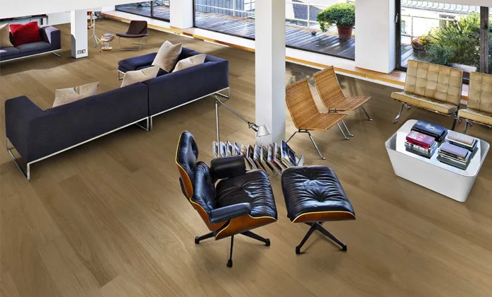 Паркетная доска Kahrs Столичная Дуб Дублин Dublin 151N4AEKF0KW240 Calm 2420×187×15