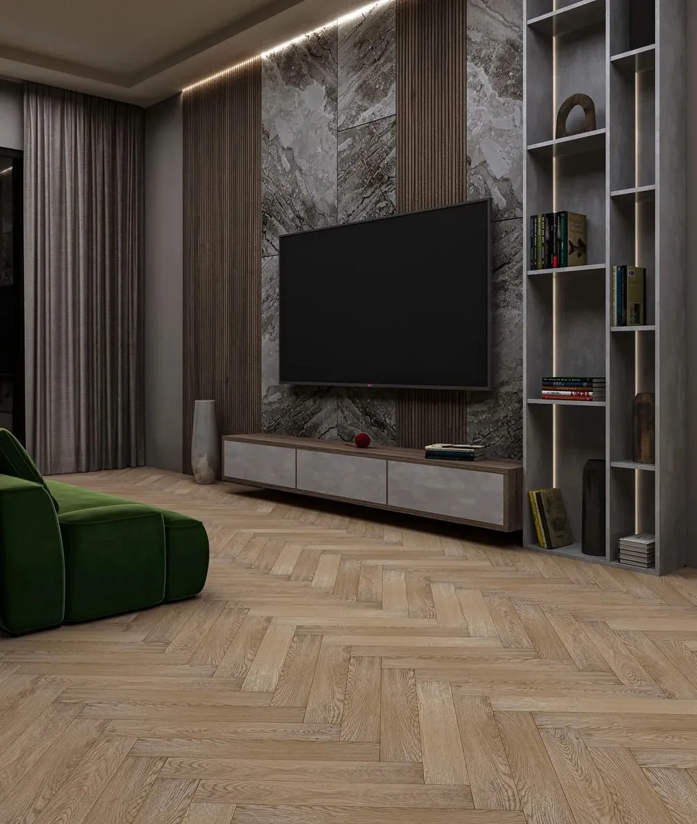 Ламинат My Step Herringbone 8 Дуб Руан MS4308 венгерская елка 600×100×8