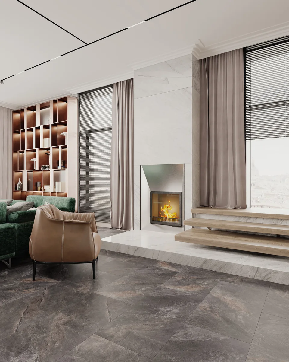 Кварцвиниловый SPC ламинат Vinilam Ceramo Stone Персидский Камень 91911 940×470×8