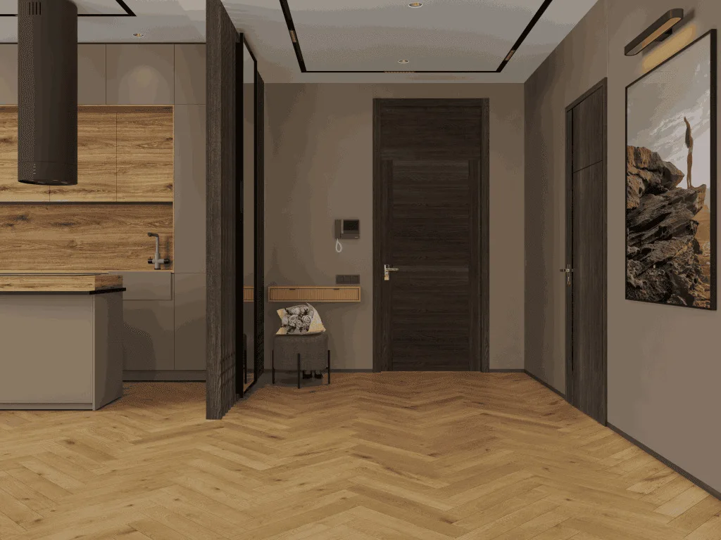 Ламинат Norland Herringbone Elegant 10 Дуб Хайнан LF306-09 венгерская елка 600×100×10