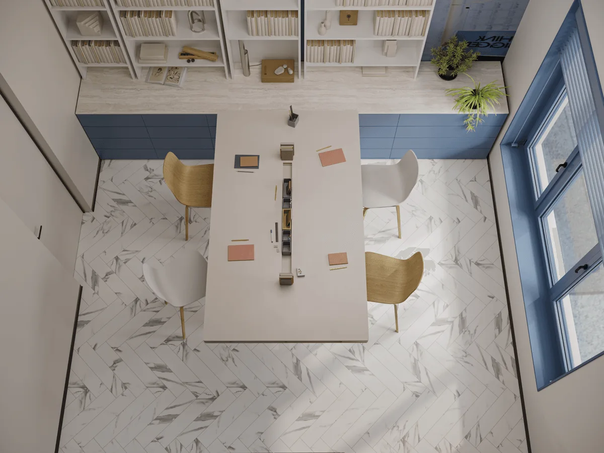 Кварцвиниловый SPC ламинат Alpine Floor Адамант Паркет Фен ECO 31-5-R венгерская елка 600×125×5
