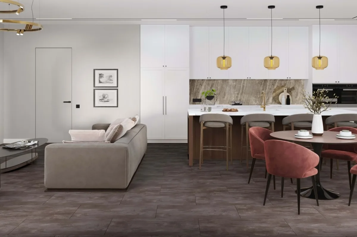 Кварцвиниловая плитка Damy Floor клеевая Ascent LVT Вайсхорн K3053-3-LVT 912,4×455,2×2,5