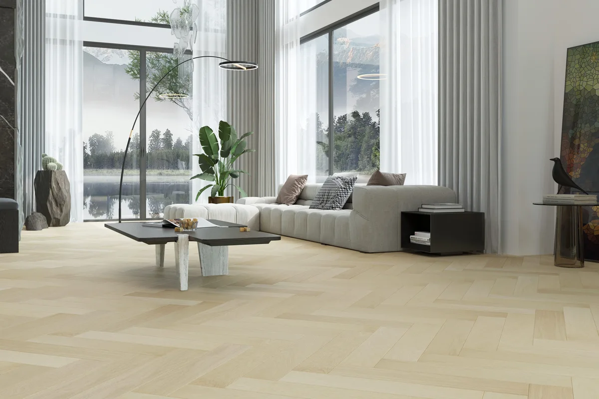 Композитная паркетная доска Quartz Parquet Елка Дуб испанский 33-404 венгерская елка 635×127×5