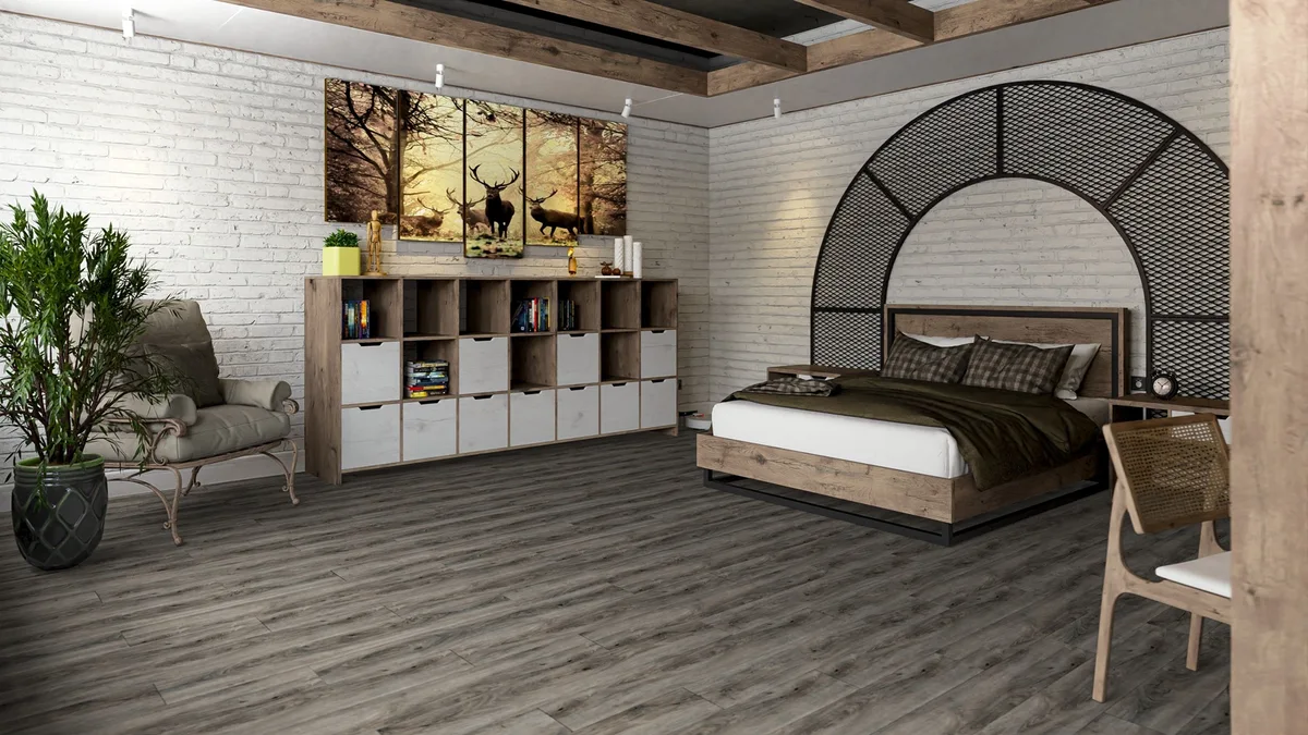 Кварцвиниловая плитка Damy Floor клеевая Family LVT Дуб Кантри TCM359-25-LVT 1227×187×2,5