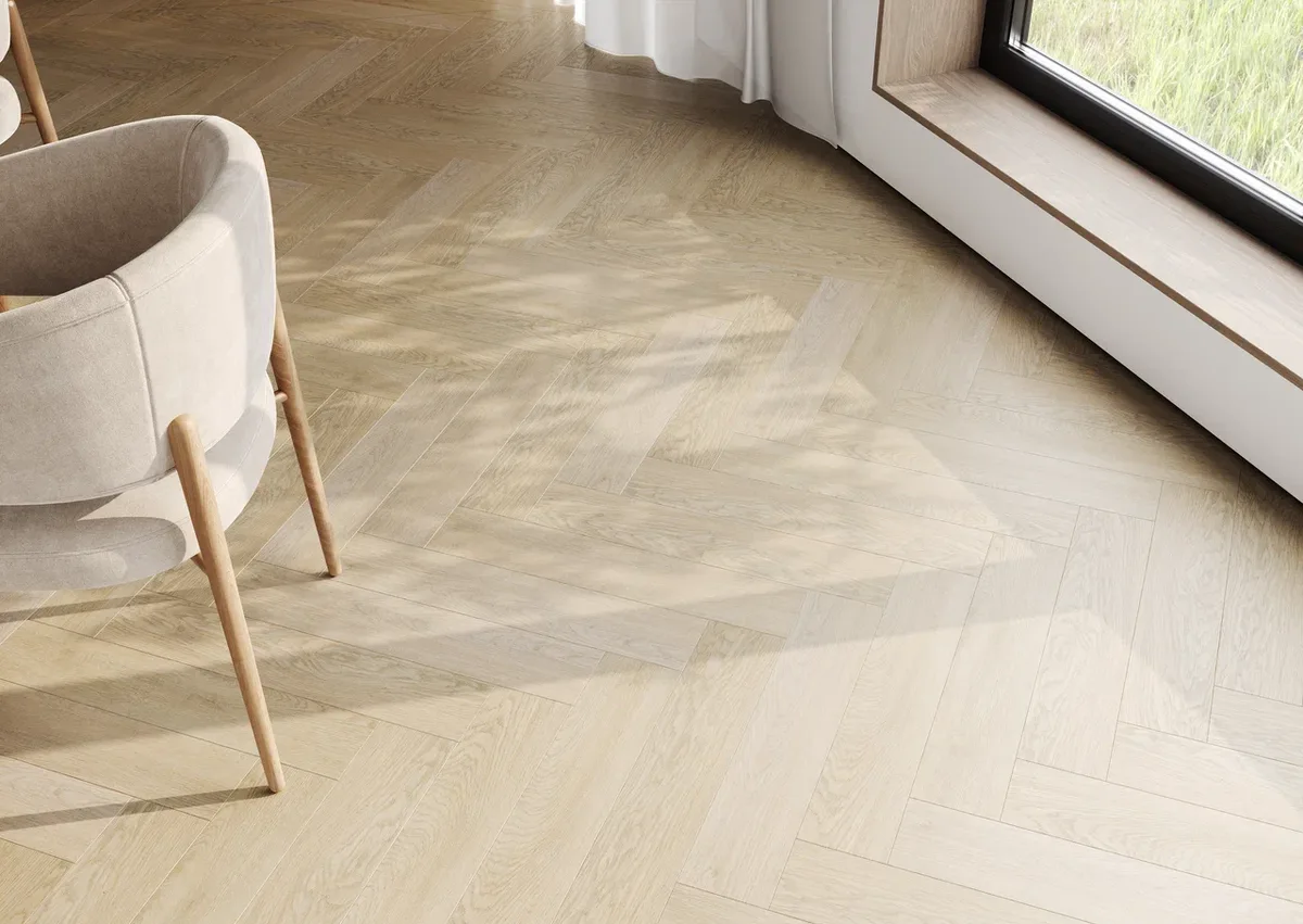 Кварцвиниловый SPC ламинат Home Expert Parquet Дуб Летний 33-3004 венгерская елка 615×123×3,5