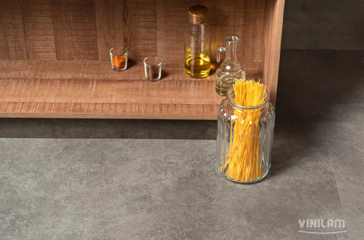 Кварцвиниловый SPC ламинат Vinilam Ceramo Stone Цемент Cтальной 71610 940×470×6