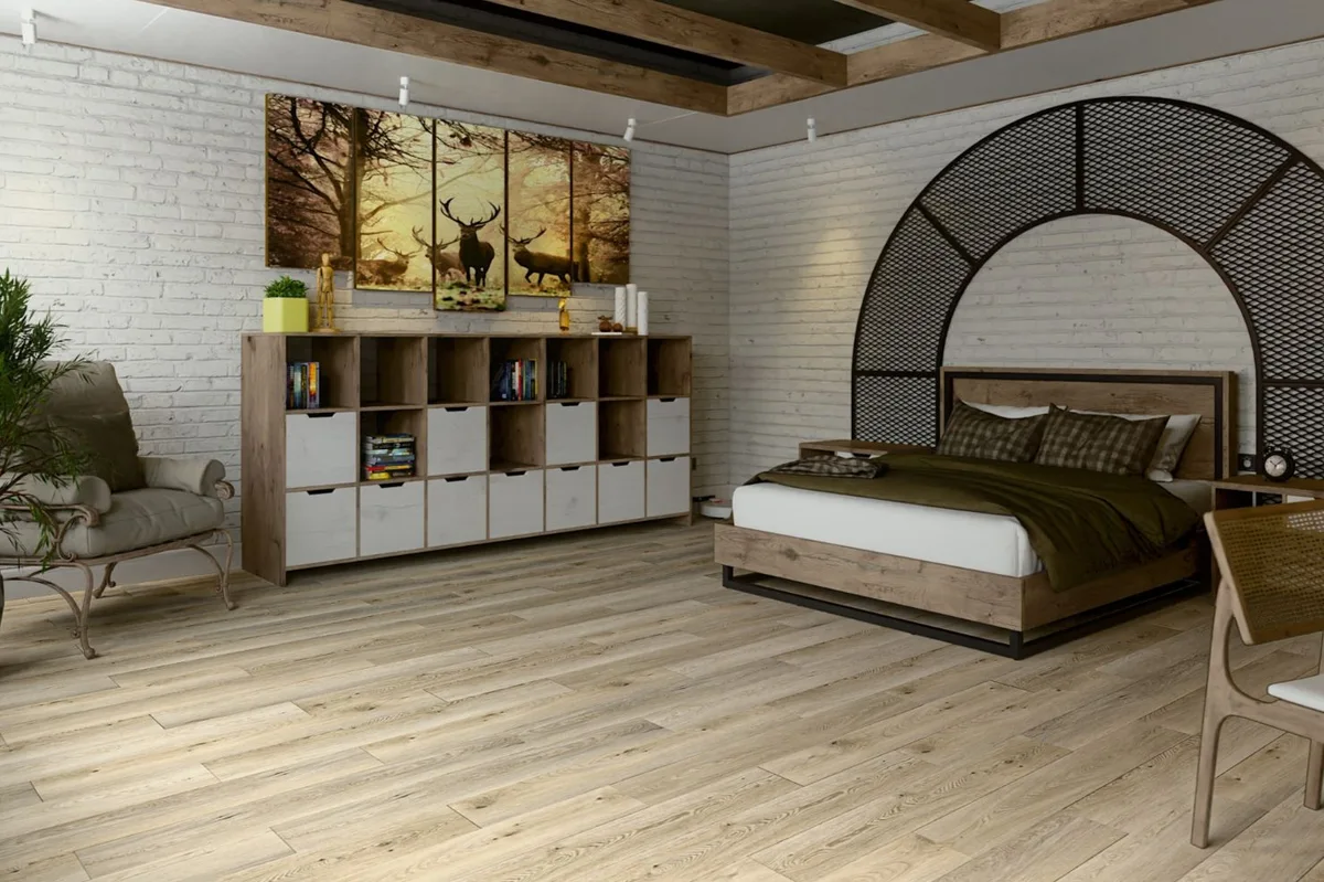 Кварцвиниловая плитка Damy Floor клеевая Family LVT Дуб Кавказский 9531-2A-LVT 1227×187×2,5