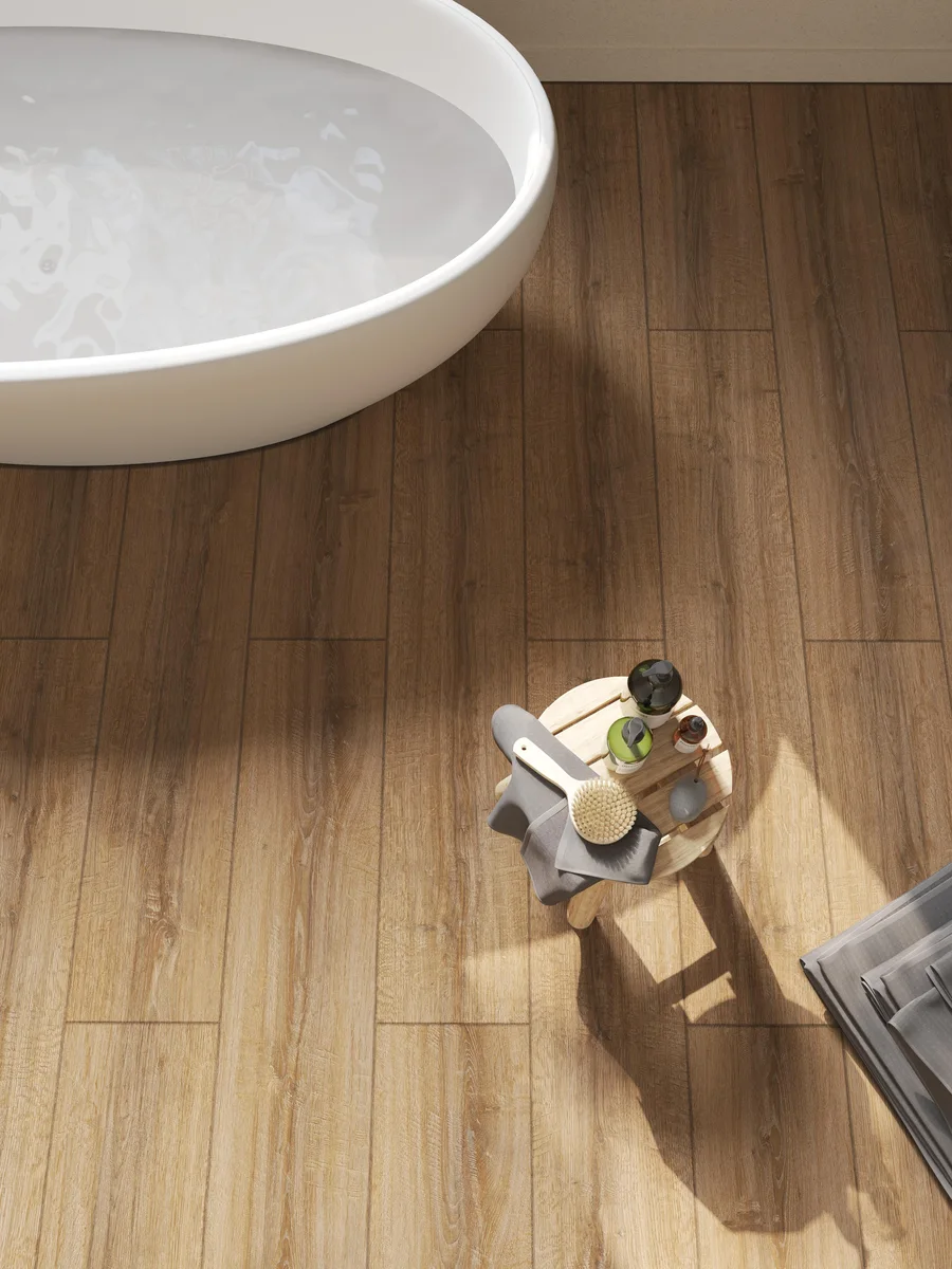 Ламинат Egger Pro Large 8/33 Aqua+ Дуб Шерман коньяк коричневый EPL184 1292×246×8