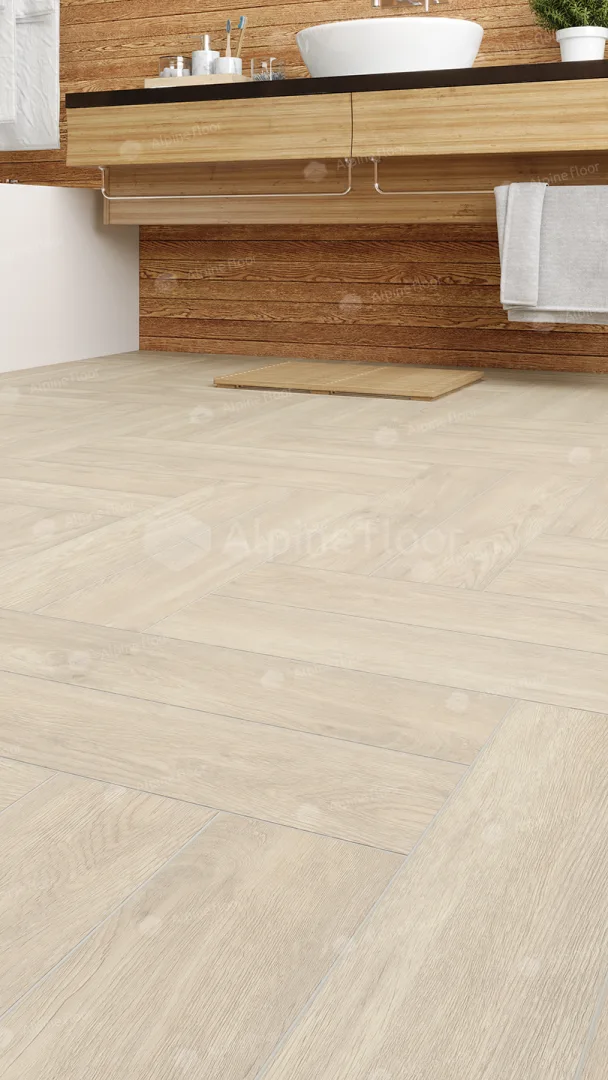 Кварцвиниловый SPC ламинат Alpine Floor Parquet Premium Дуб Адара ECO 19-14 венгерская елка 600×125×8