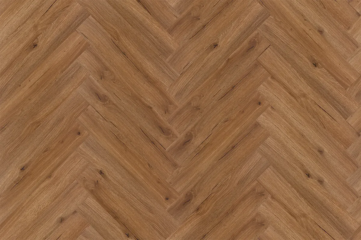 Кварцвиниловая плитка Vinilam клеевая Vinilpol Herringbone Glue Паркет Франческо 9933 венгерская елка 609,6×152,4×2,5