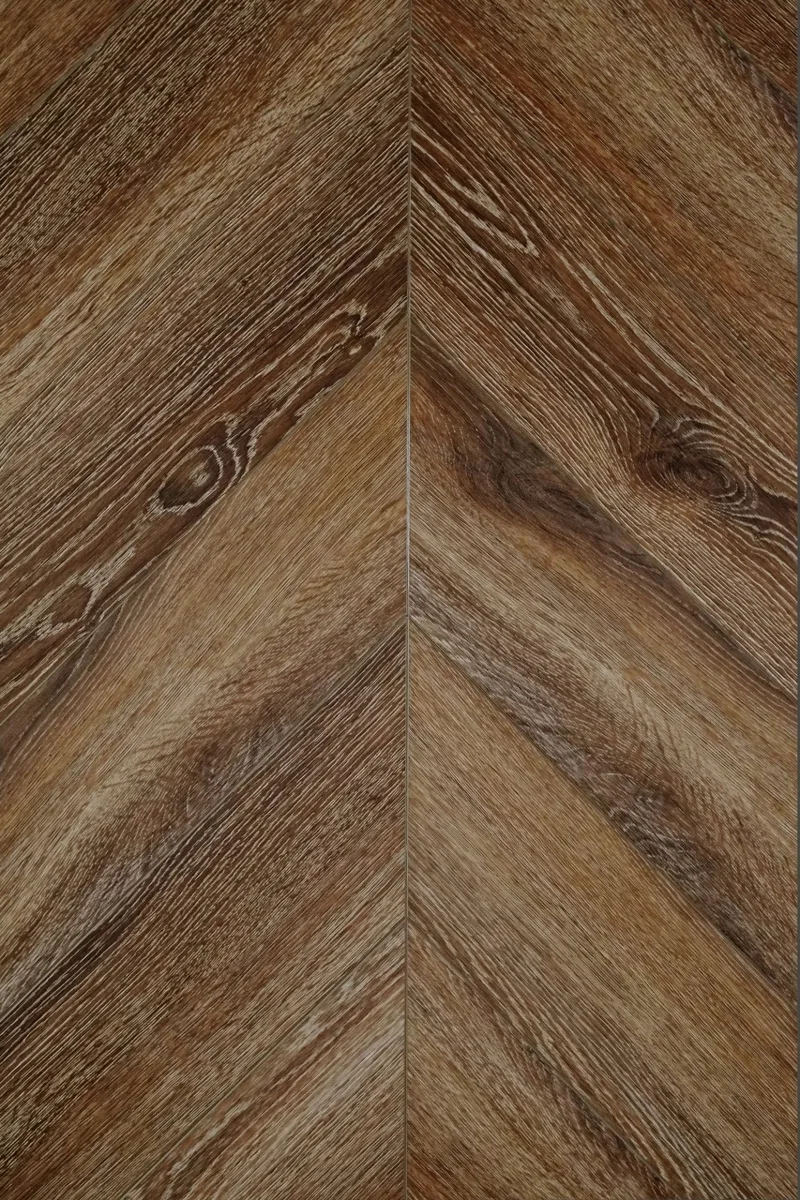 Кварцвиниловый SPC ламинат Damy Floor Chevron Лувр DF04-Ch французская елка 600×127×5
