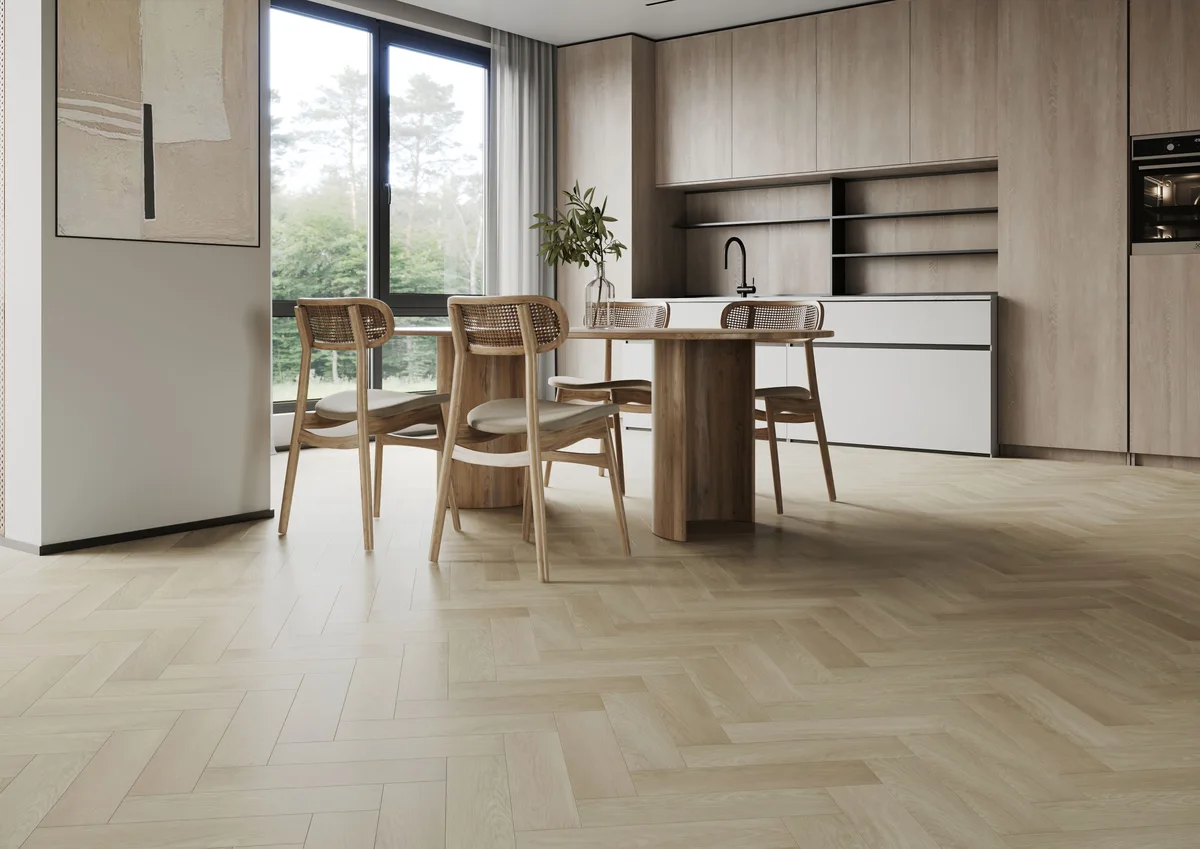 Кварцвиниловый SPC ламинат Home Expert Parquet Design Дуб Английский 44-6191-28 венгерская елка 400×100×4,5