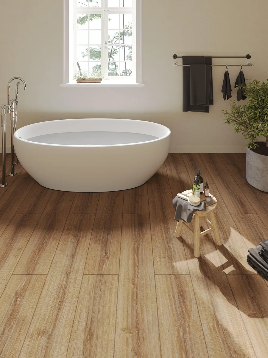 Ламинат Egger Pro Large 8/33 Aqua+ Дуб Шерман коньяк коричневый EPL184 1292×246×8