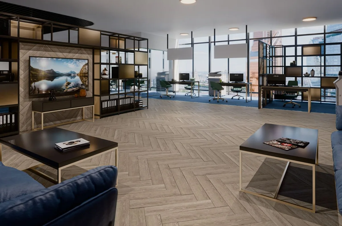 Кварцвиниловая плитка Damy Floor клеевая London LVT Ливерпуль 0137-LVT венгерская елка 590×118×2,5