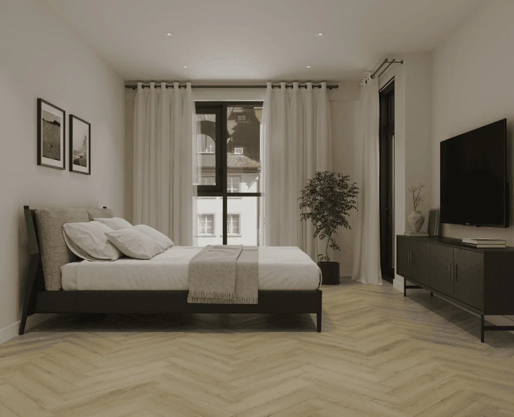 Кварцвиниловый SPC ламинат Norland Parquet Instant Light 1066-4 венгерская елка 600×125×4